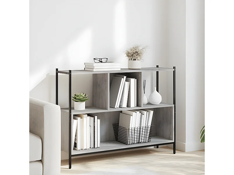 Estante 102x28x77,5 cm derivados de madeira cinzento sonoma