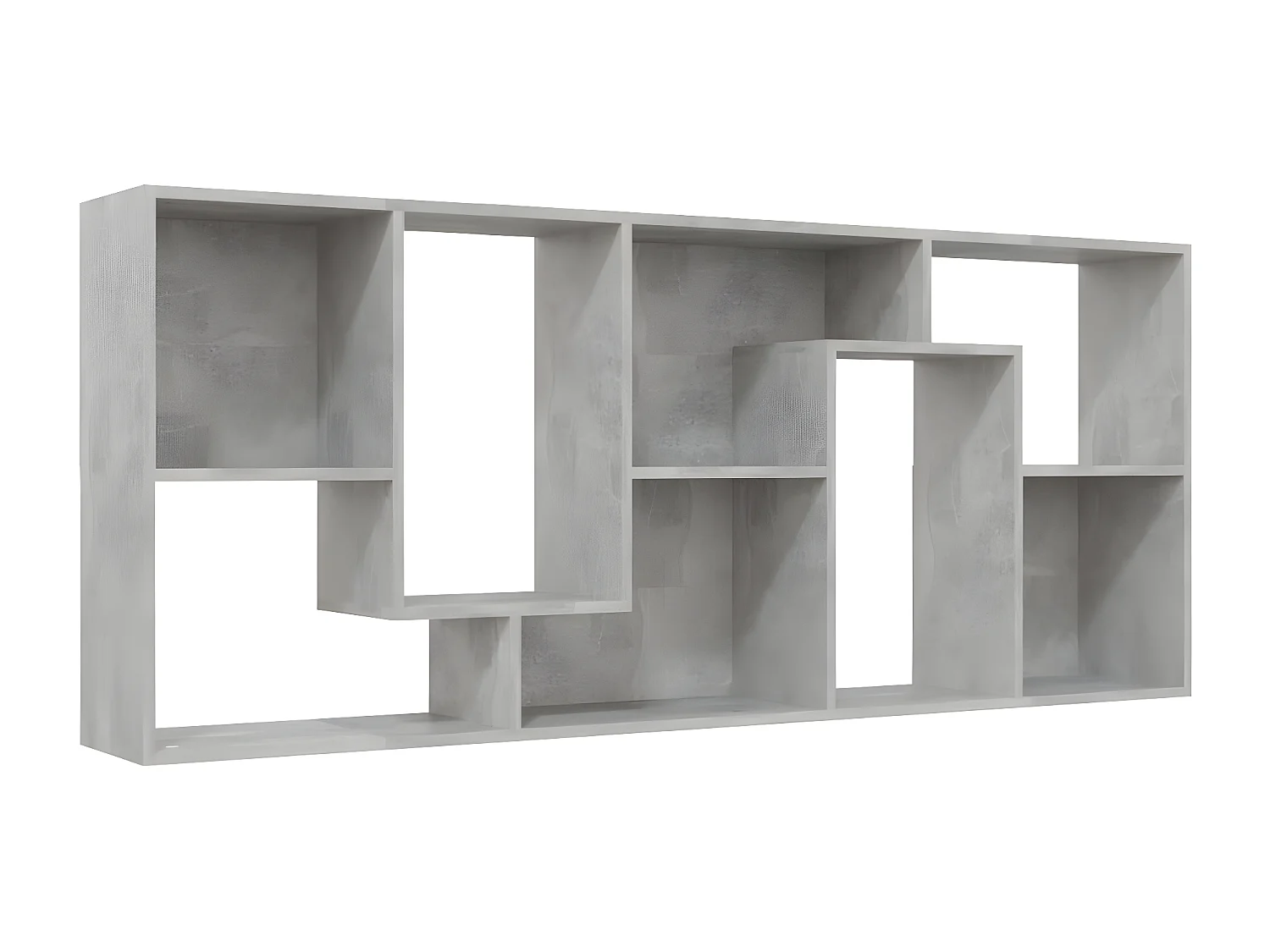 Bibliothèque Gris béton 67x24x161 cm Aggloméré