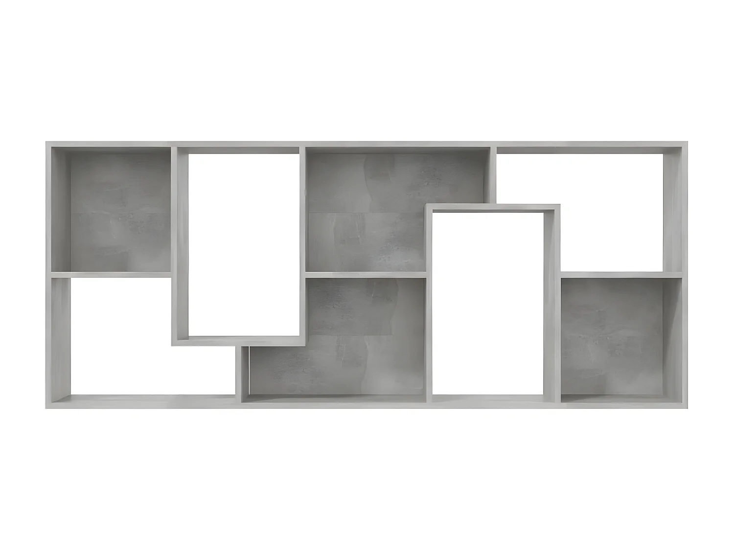 Bibliothèque Gris béton 67x24x161 cm Aggloméré