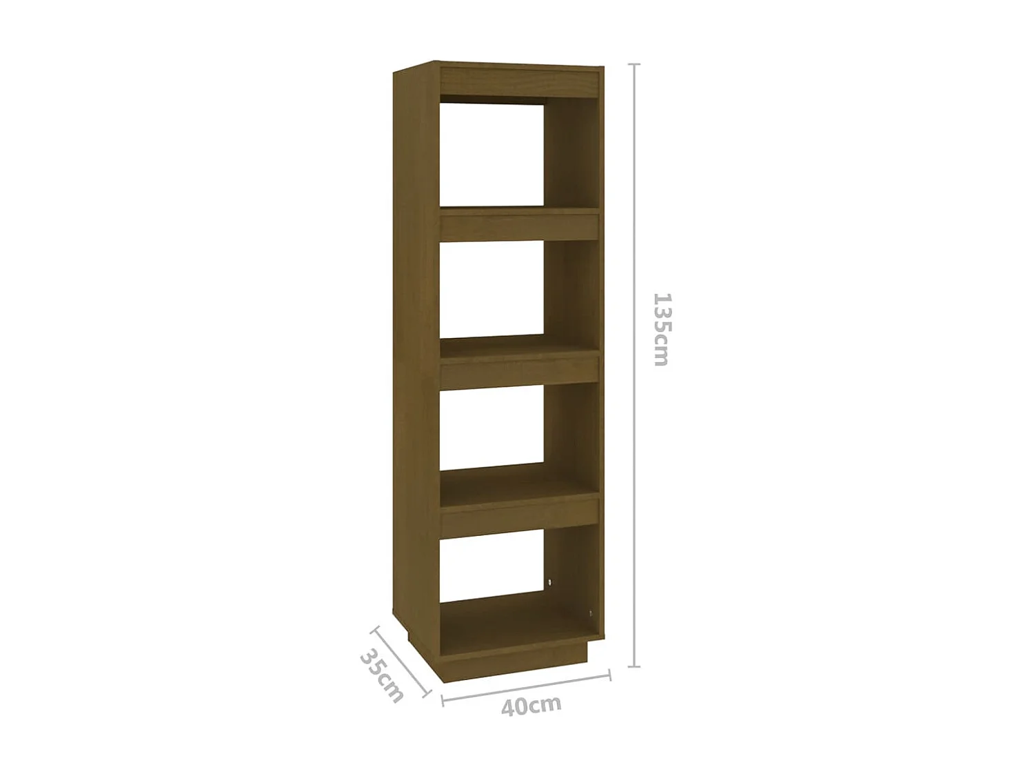 Bibliothèque/Séparateur de pièce Marron miel 40x35x135 cm Pin