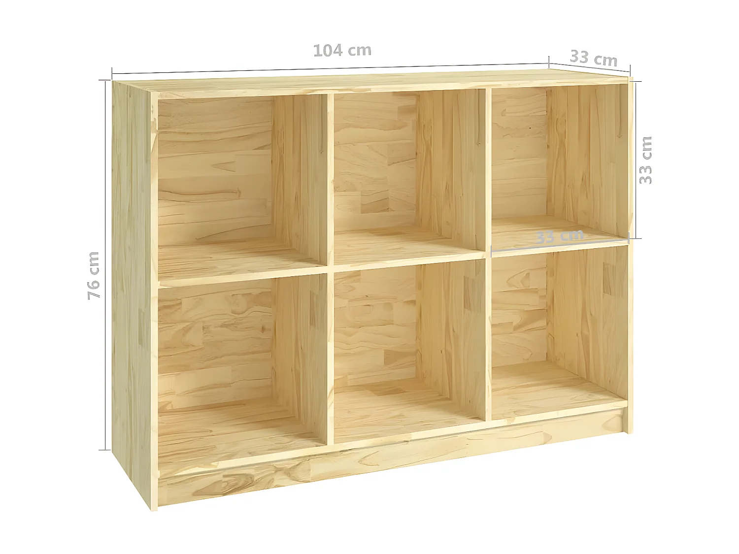 Bibliothèque 104x33x76 cm Bois de pin massif