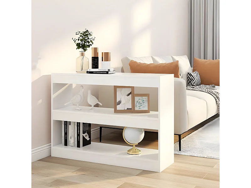 Bibliothèque/Séparateur de pièce Blanc 100x30x72 cm
