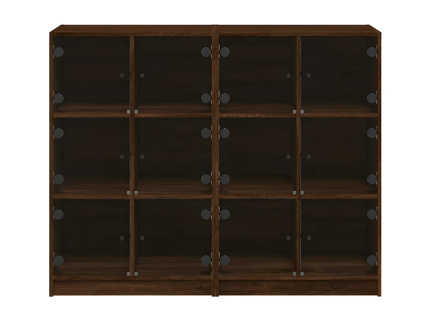 Bibliothèque avec portes chêne marron 136x37x109 cm