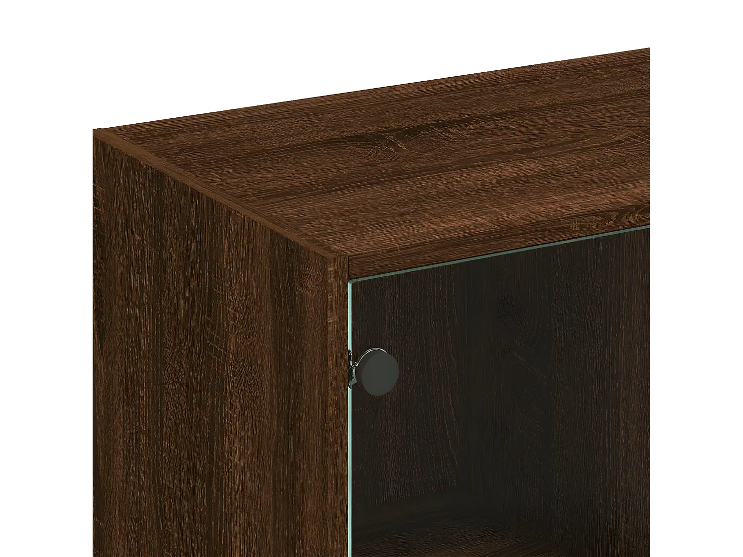 Estantería con puertas madera marrón roble 136x37x109 cm