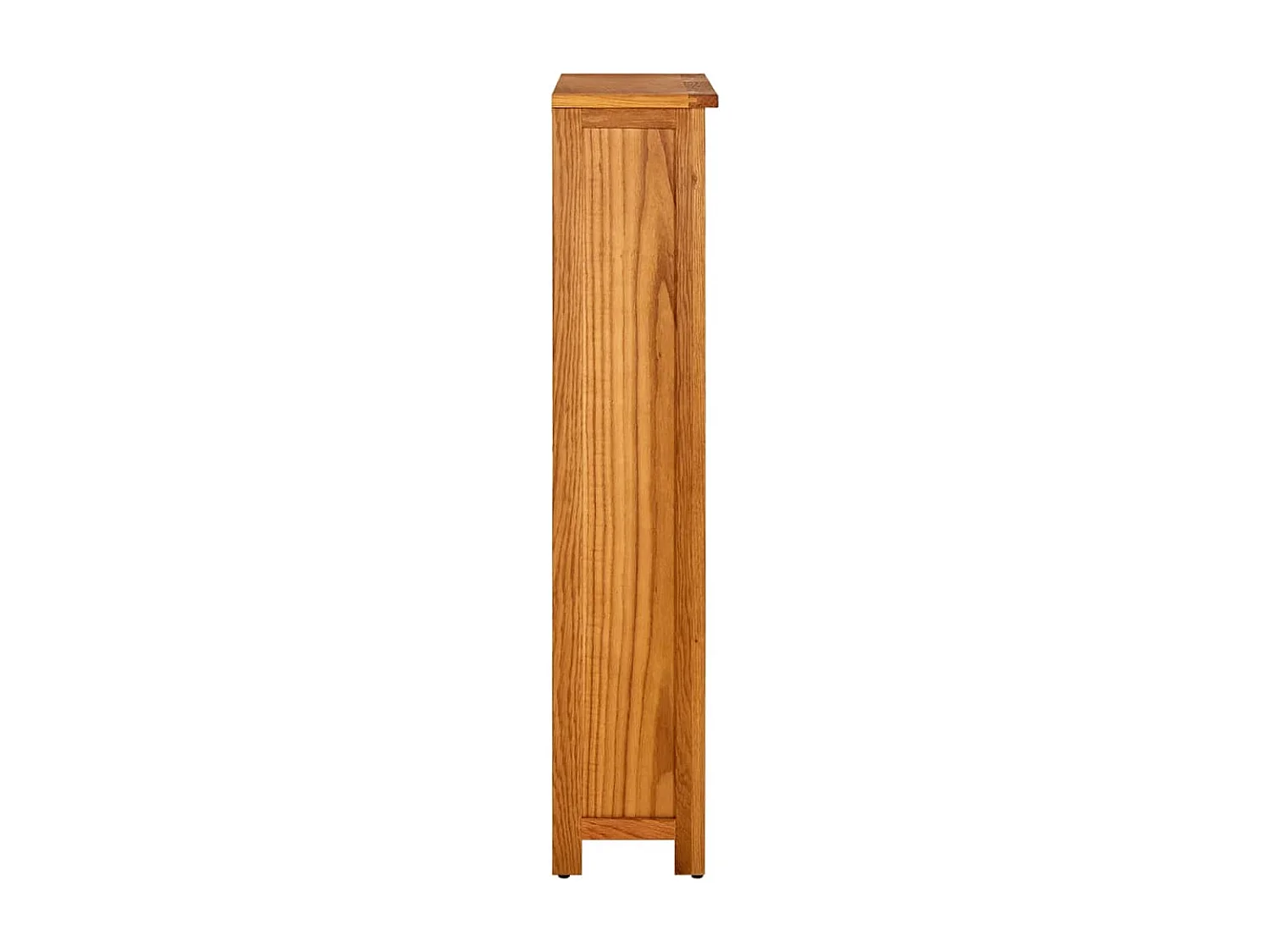 Estantería de 4 niveles de madera maciza de roble 70x22x110 cm