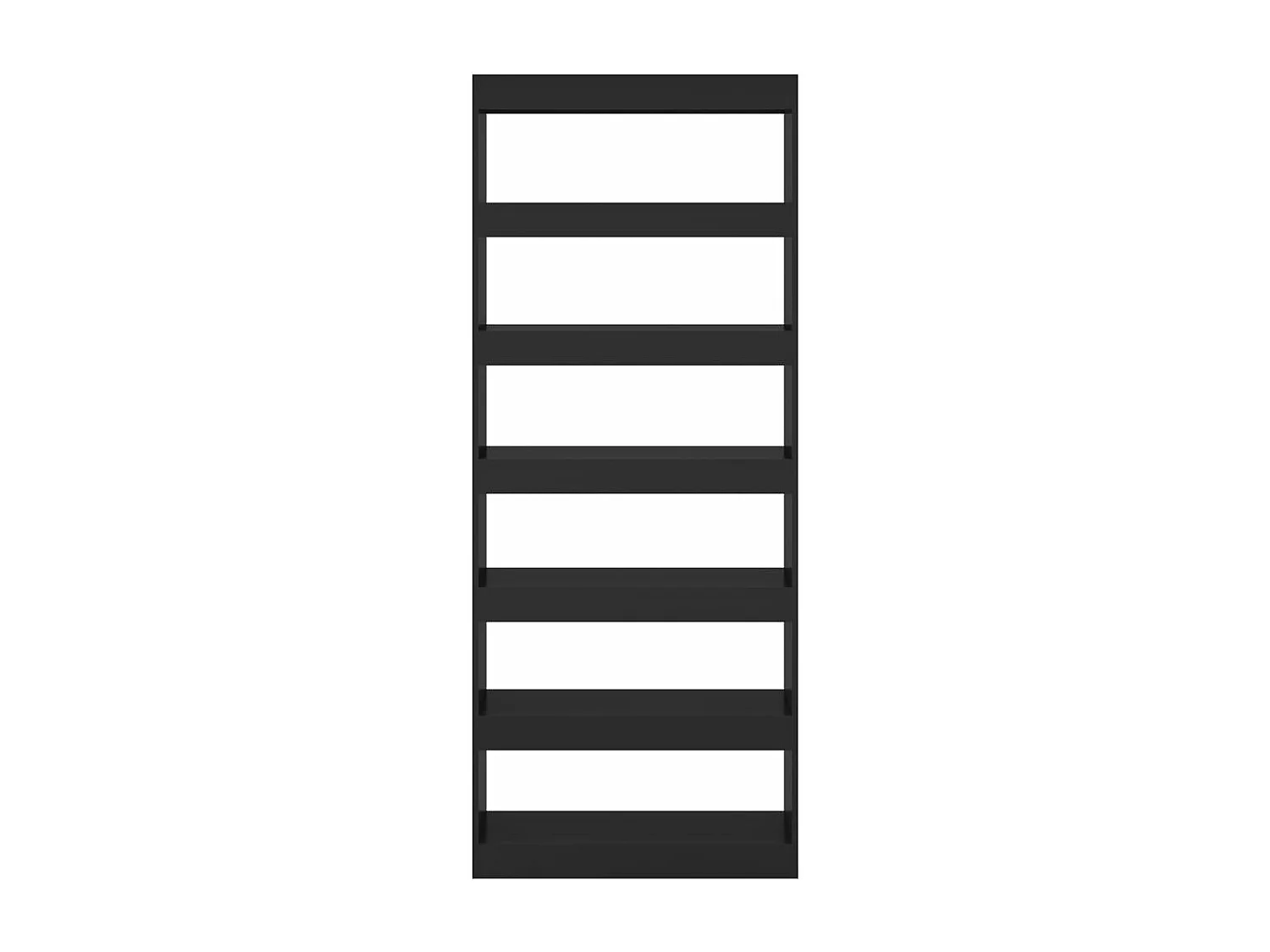 Bibliothèque/Séparateur de pièce noir bois d'ingénierie