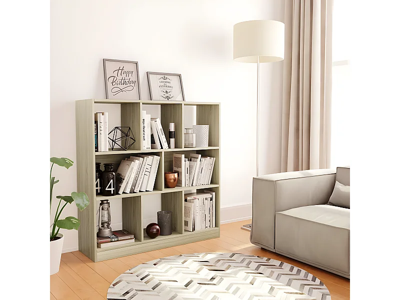 Boekenkast 97,5x29,5x100 cm bewerkt hout sonoma eikenkleurig