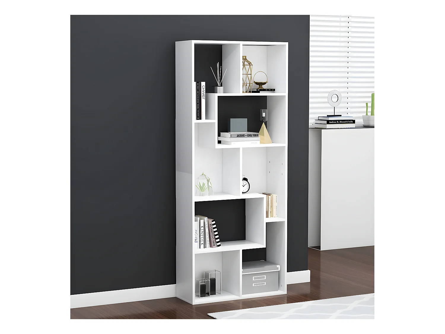 Bibliothèque Blanc 67x24x161 cm Bois d'ingénierie