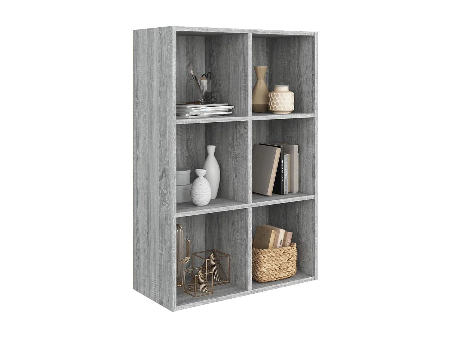 Bibliothèque/Buffet Sonoma gris 66x30x98 cm Bois d'ingénierie