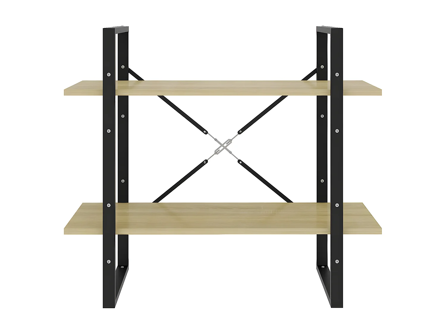 Bibliothèque à 2 niveaux Chêne sonoma 80x30x70 cm Aggloméré