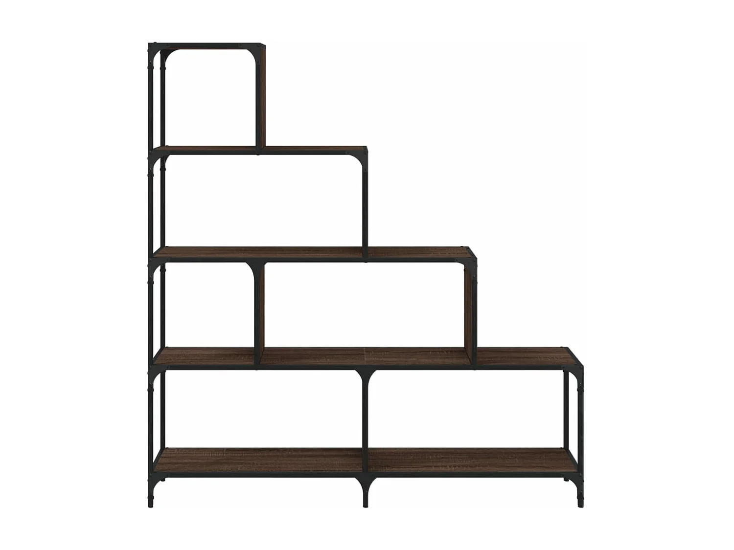 Bibliothèque à 4 niveaux chêne marron bois d'ingénierie