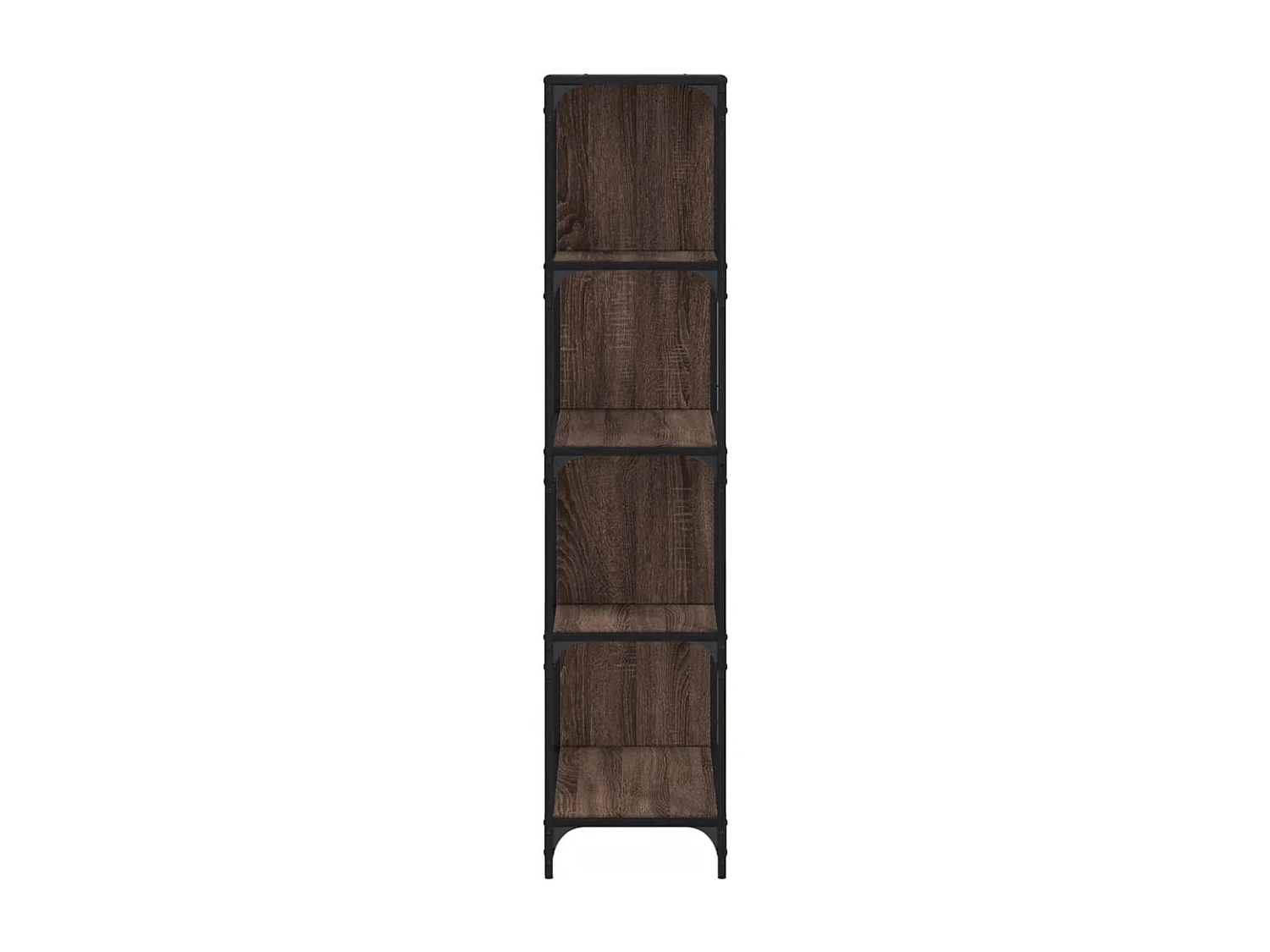 Bibliothèque à 4 niveaux chêne marron bois d'ingénierie