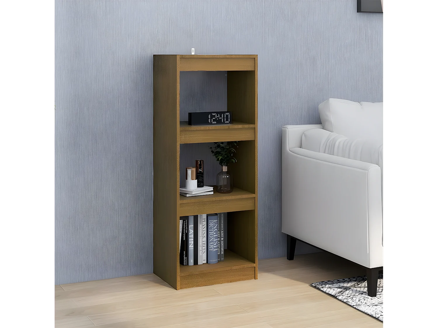 Bibliothèque/Séparateur de pièce Marron miel 40x30x103,5 cm Pin