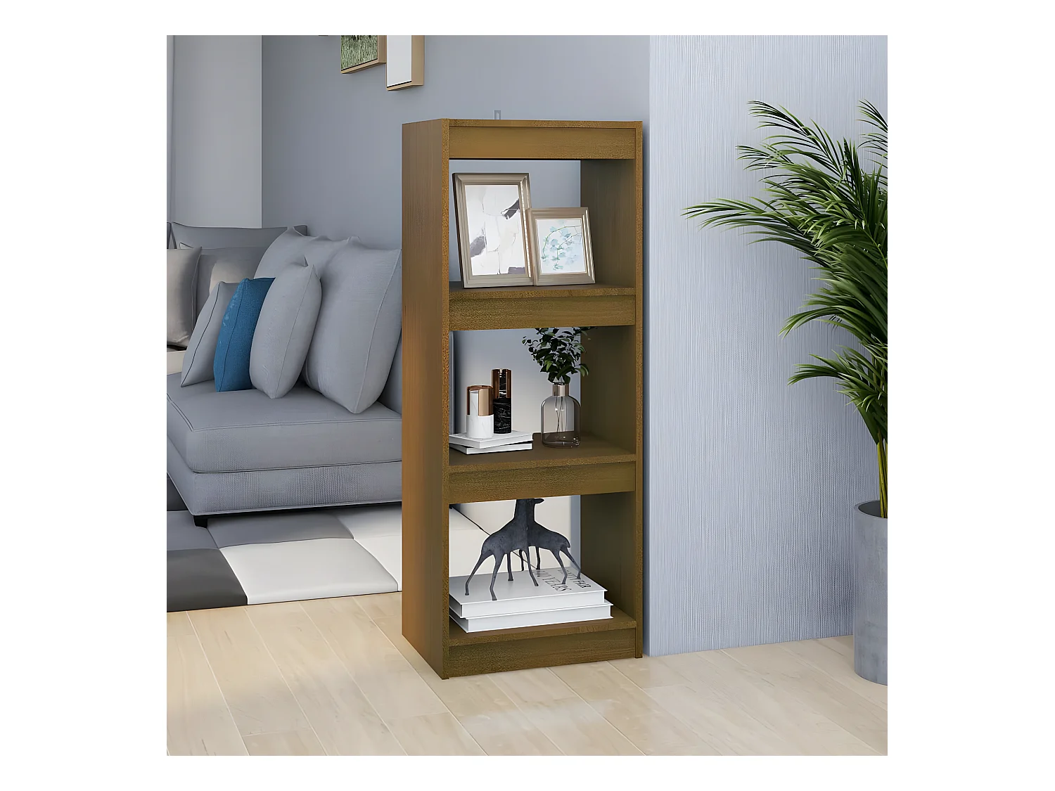 Bibliothèque/Séparateur de pièce Marron miel 40x30x103,5 cm Pin