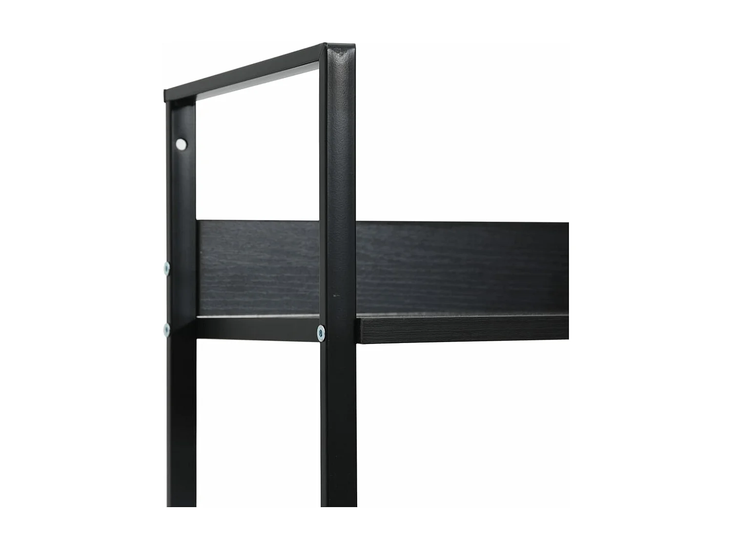 Bibliothèque à 4 niveaux Noir 60x27,6x124,5 cm Aggloméré