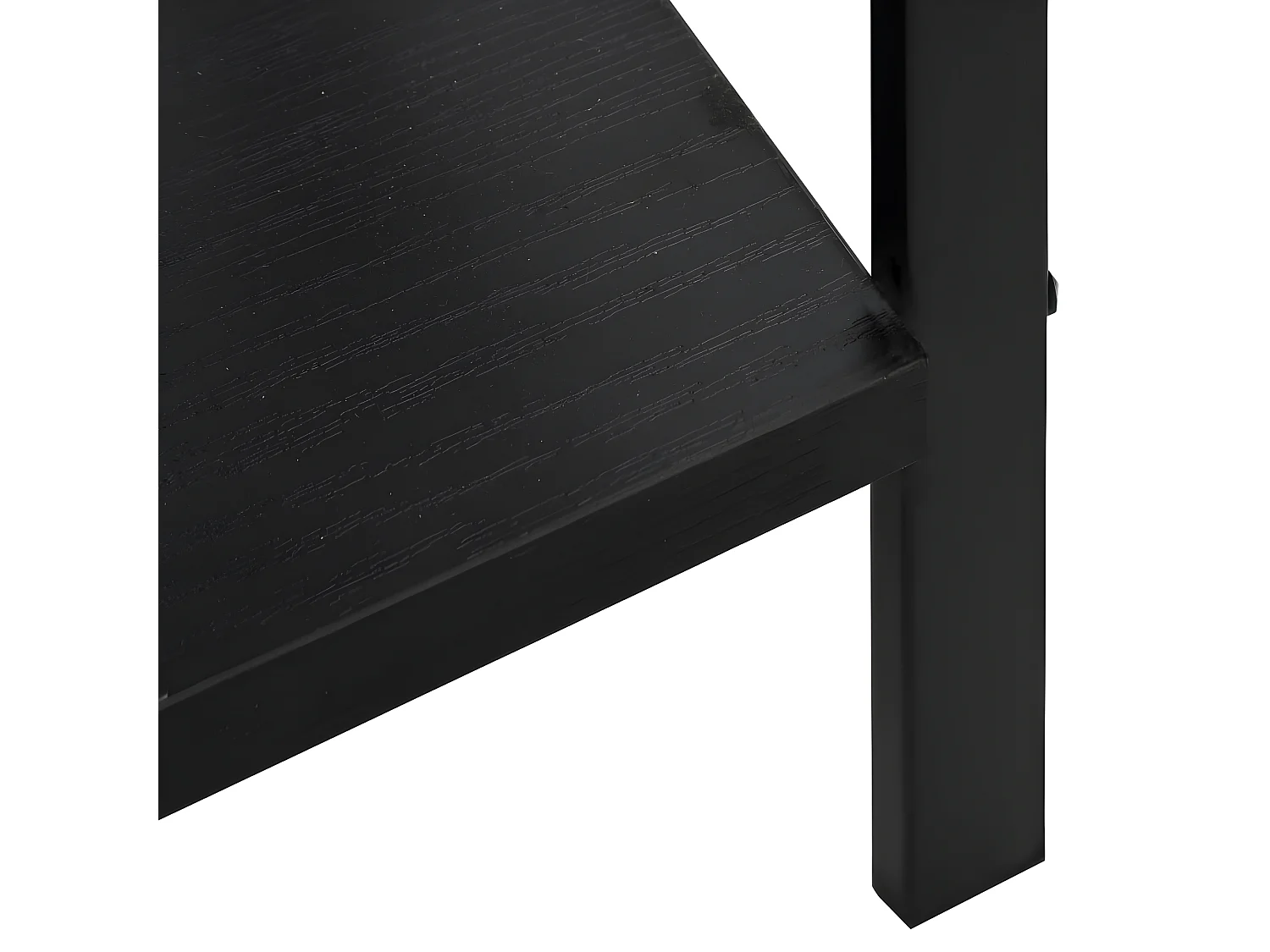 Bibliothèque à 4 niveaux Noir 60x27,6x124,5 cm Aggloméré