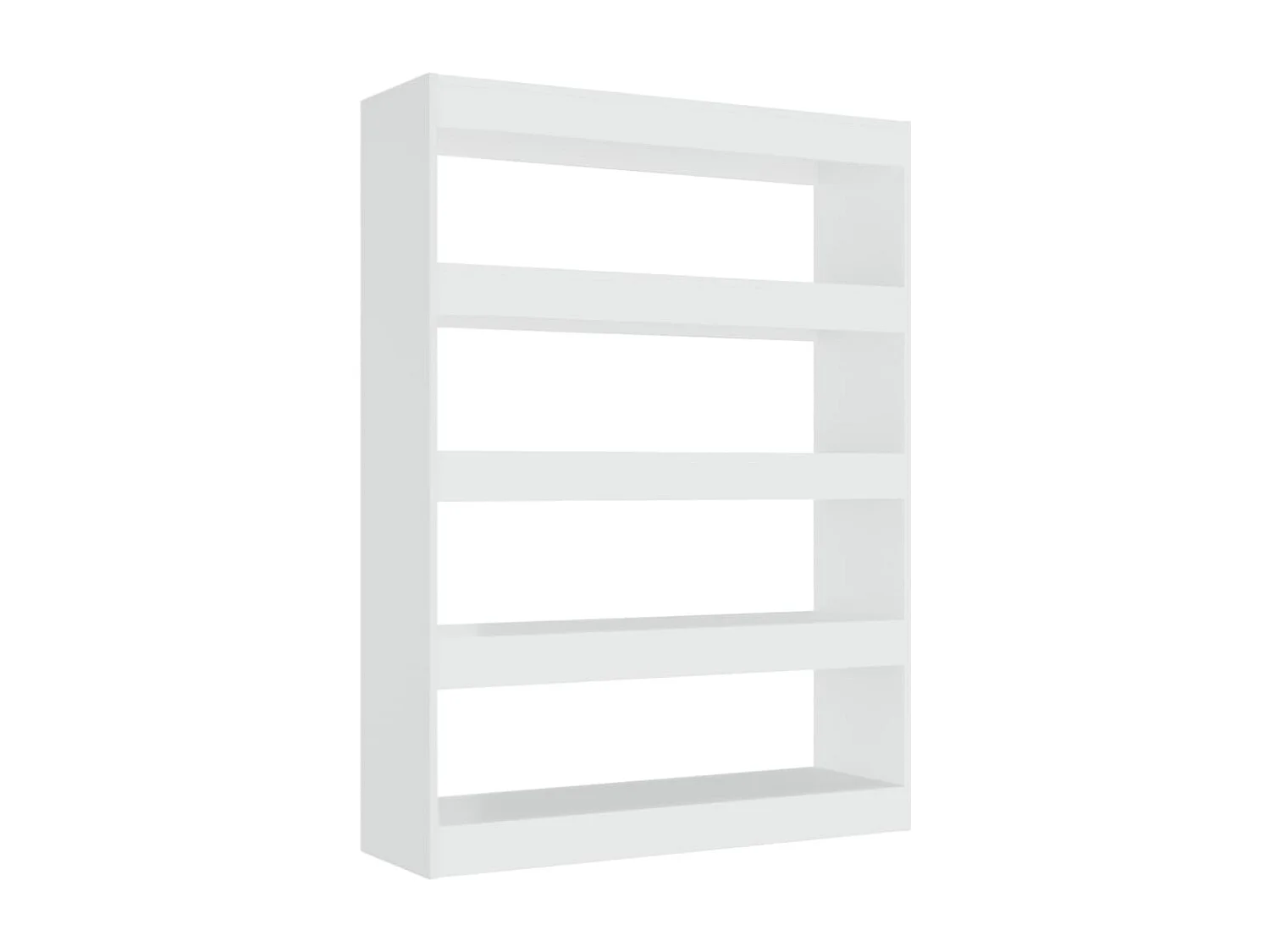 Bibliothèque/Séparateur de pièce Blanc brillant 100x30x135 cm