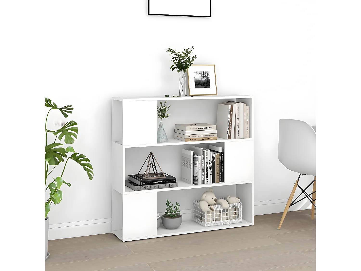 Bibliothèque/Séparateur de pièce Blanc 100x24x94 cm