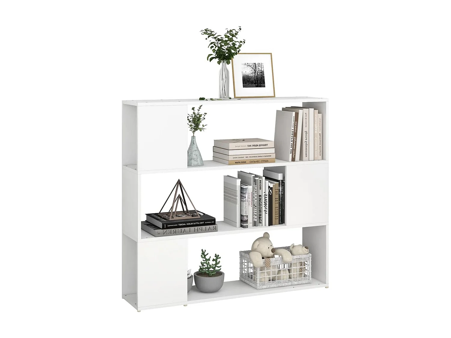 Bibliothèque/Séparateur de pièce Blanc 100x24x94 cm