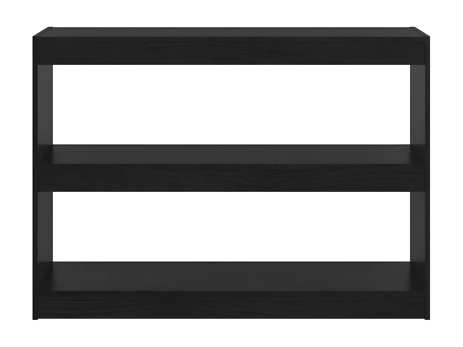 Bibliothèque/Séparateur de pièce Noir 100x30x71,5 cm Pin massif