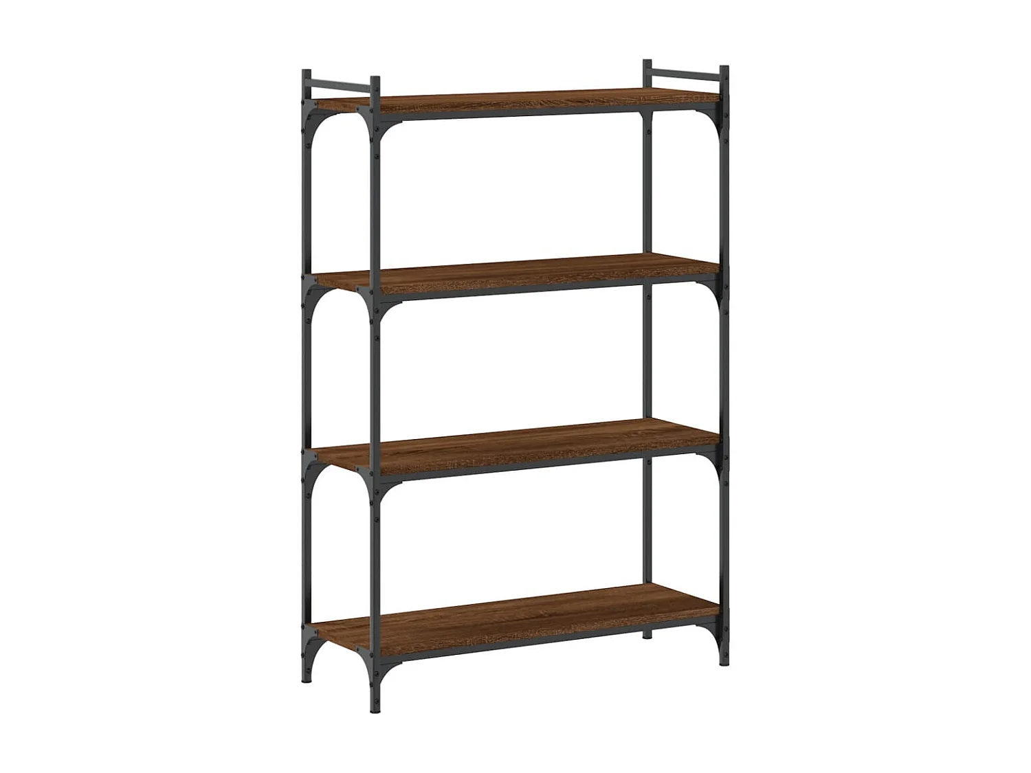 Bibliothèque 4 niveaux chêne marron 80x30x120cm bois ingénierie