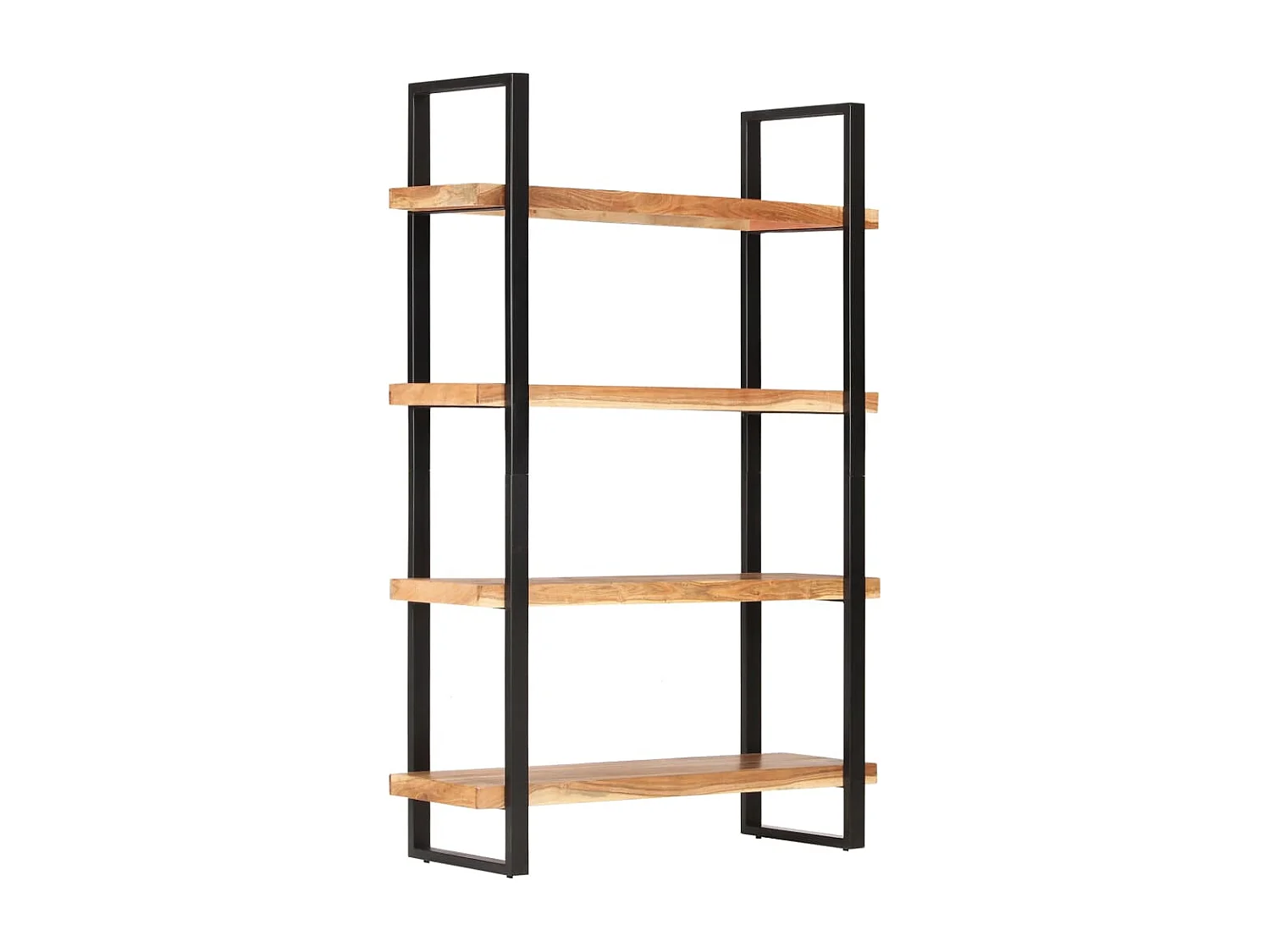 Estantería de 4 niveles madera maciza de acacia 120x40x180 cm