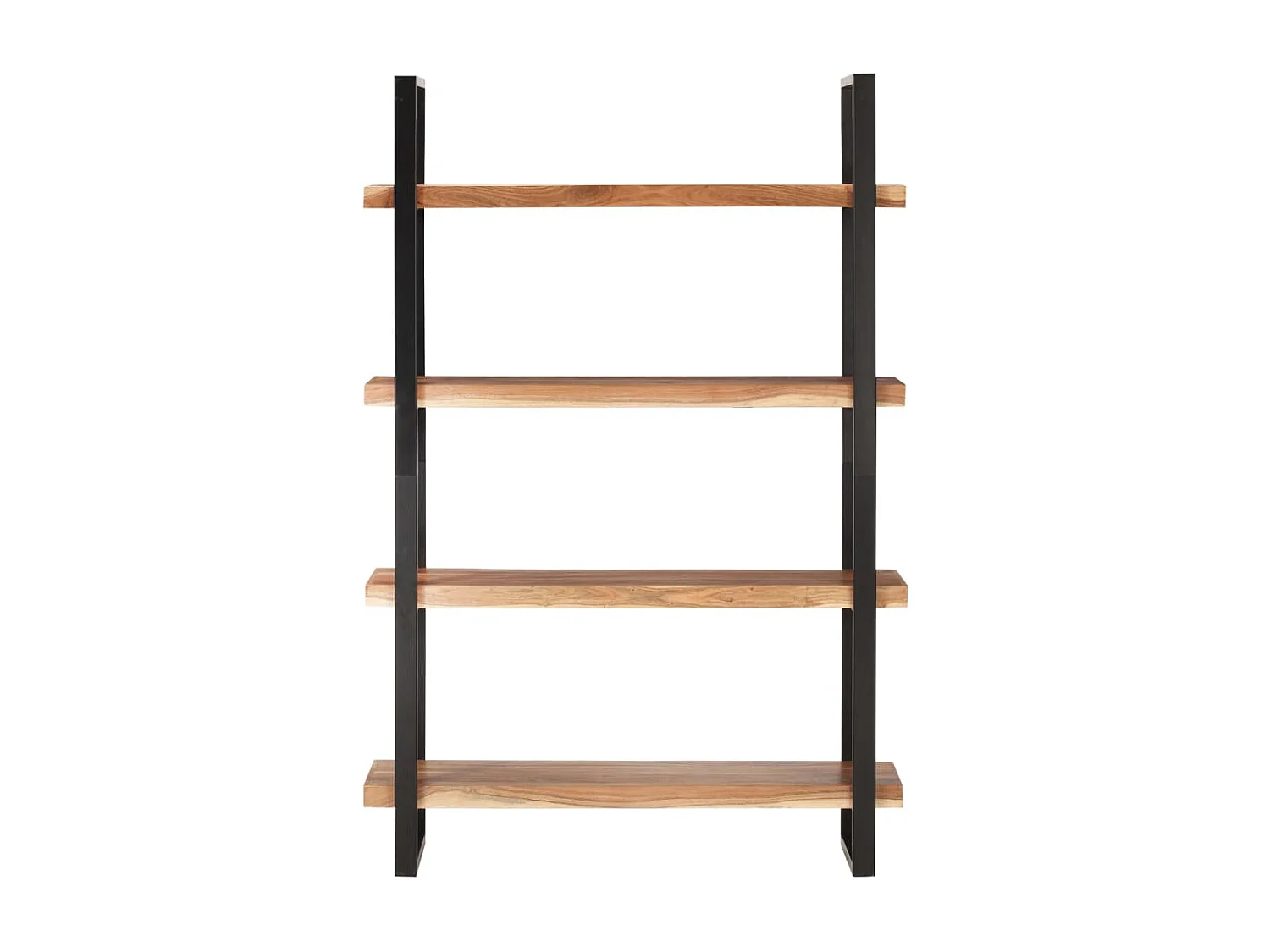 Estantería de 4 niveles madera maciza de acacia 120x40x180 cm
