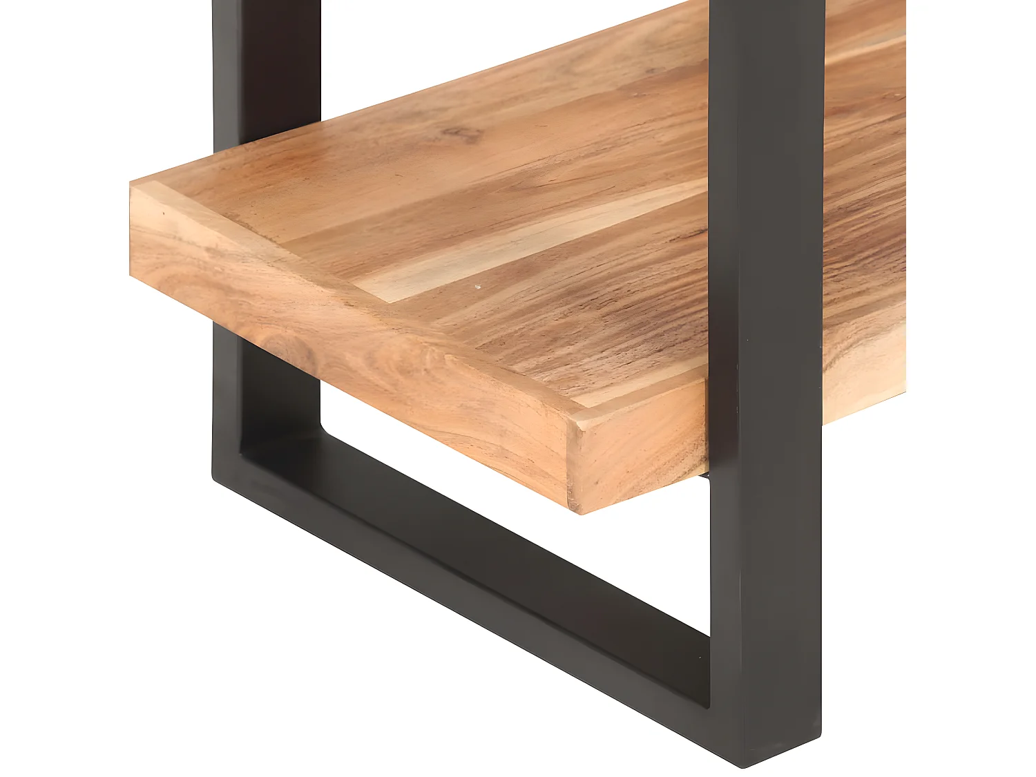 Estantería de 4 niveles madera maciza de acacia 120x40x180 cm