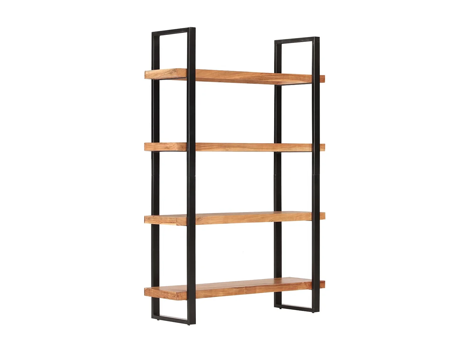 Estantería de 4 niveles madera maciza de acacia 120x40x180 cm