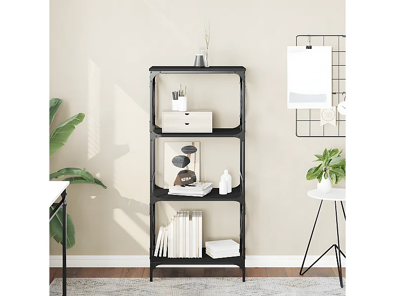 Estante c/ 4 prateleiras 59x35x132 cm derivados madeira preto