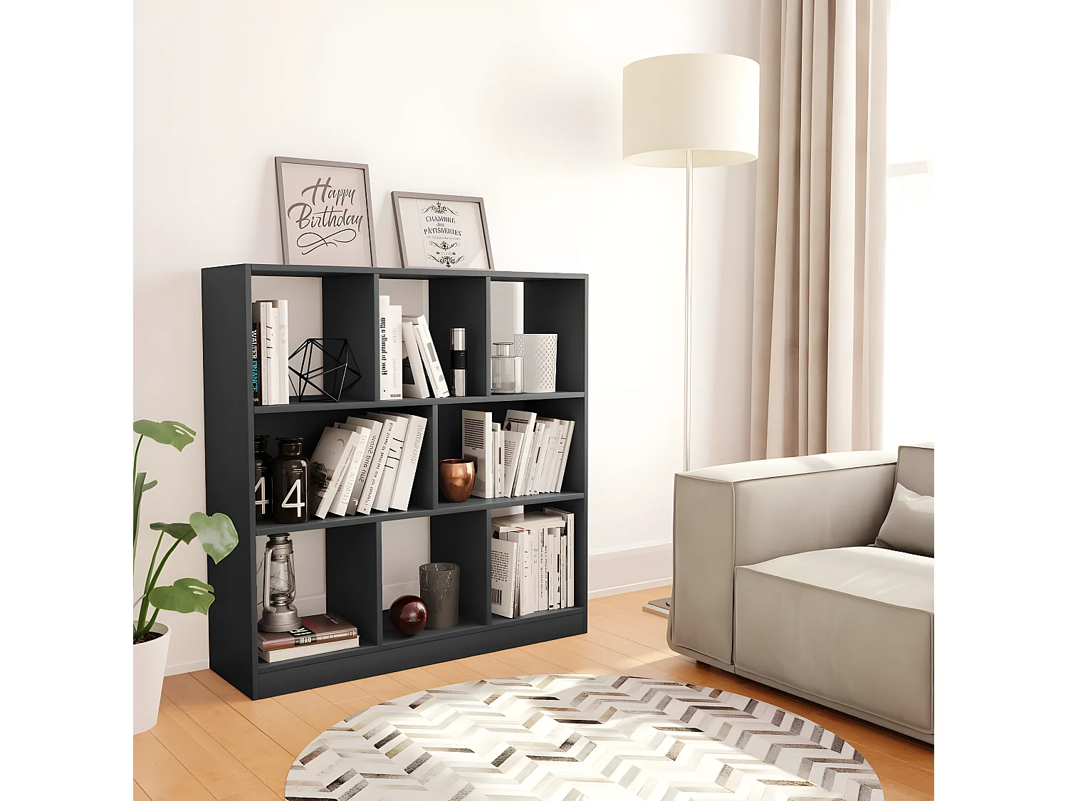 Estante 97,5x29,5x100 cm contraplacado cinzento