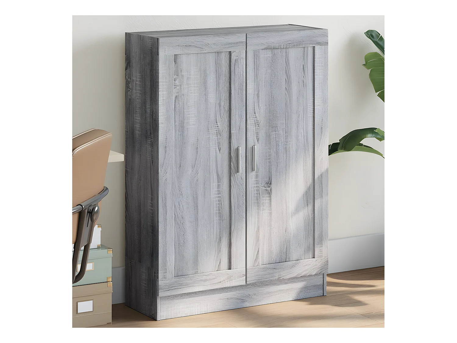 Bibliothèque sonoma gris 82,5x30,5x115 cm bois d'ingénierie