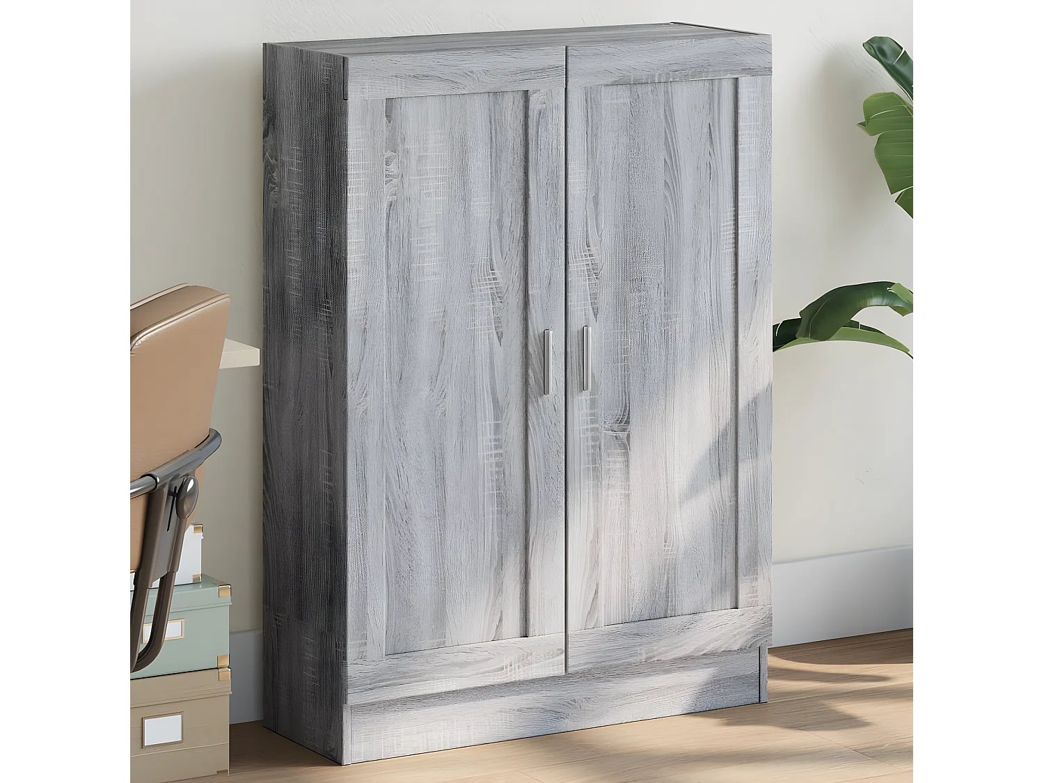 Bibliothèque sonoma gris 82,5x30,5x115 cm bois d'ingénierie