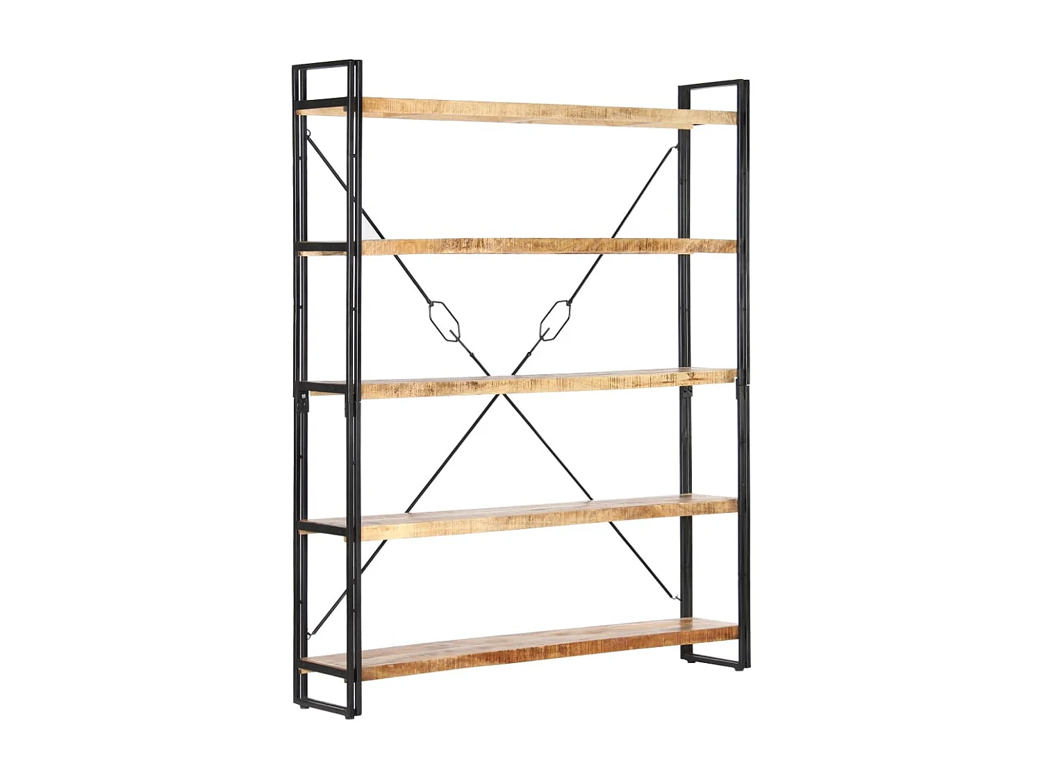 Bibliothèque à 5 niveaux 140x30x180 cm Bois de manguier solide