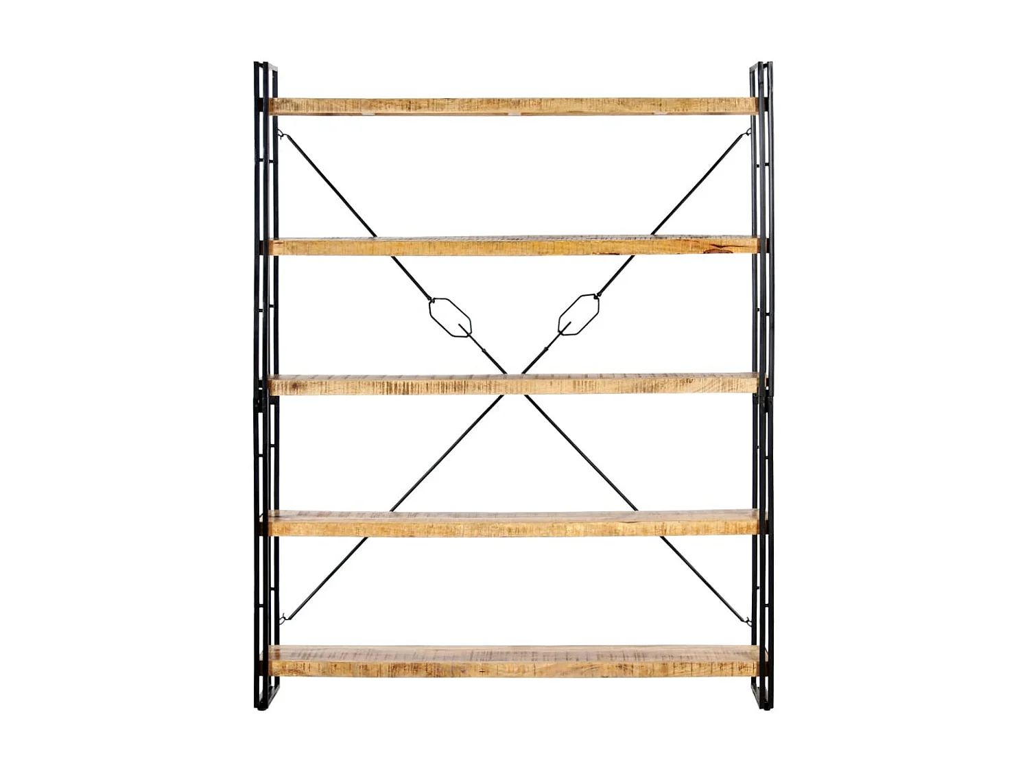 Bibliothèque à 5 niveaux 140x30x180 cm Bois de manguier solide