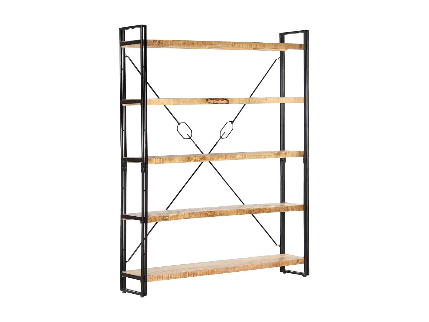 Bibliothèque à 5 niveaux 140x30x180 cm Bois de manguier solide