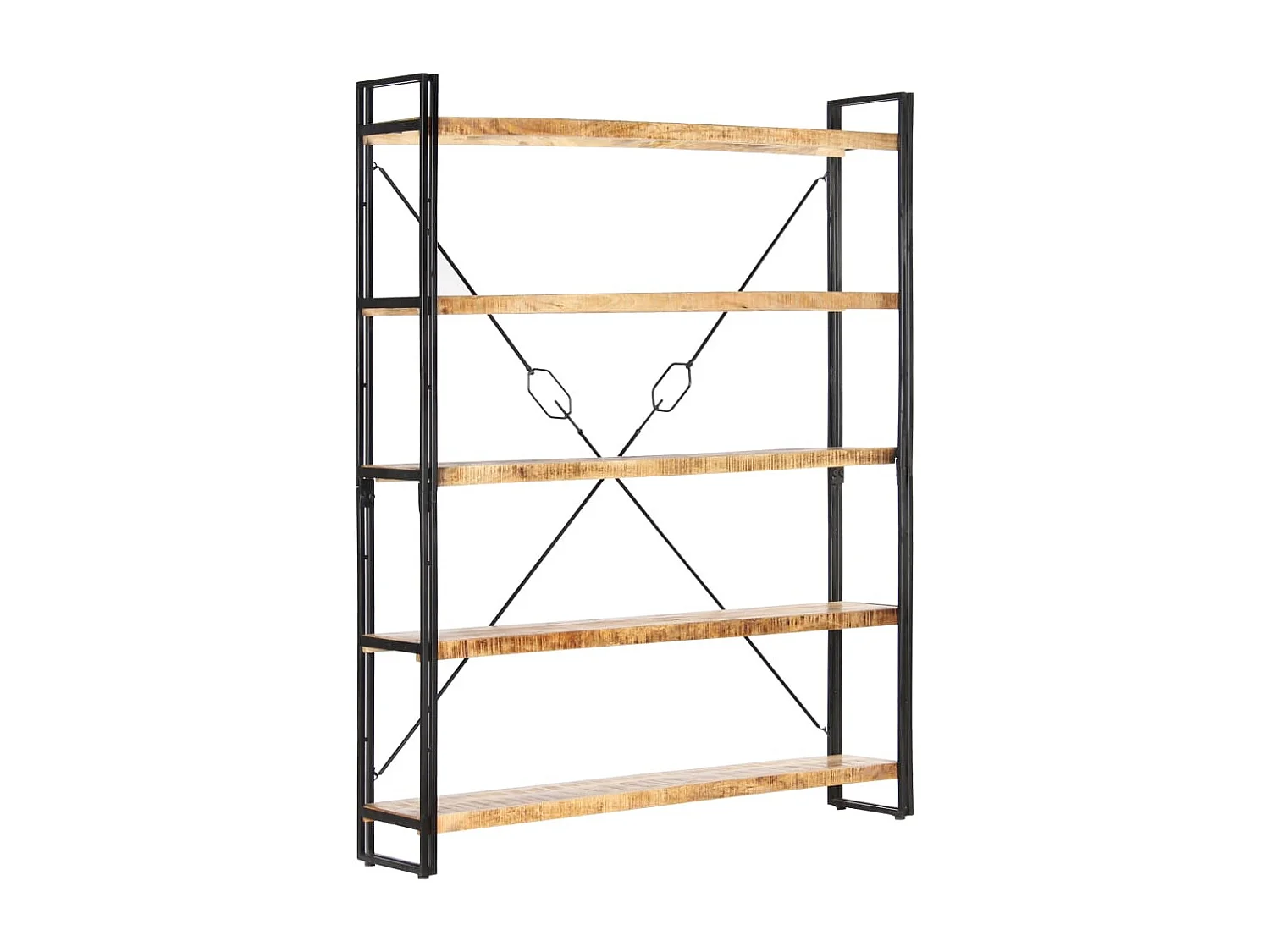 Bibliothèque à 5 niveaux 140x30x180 cm Bois de manguier solide