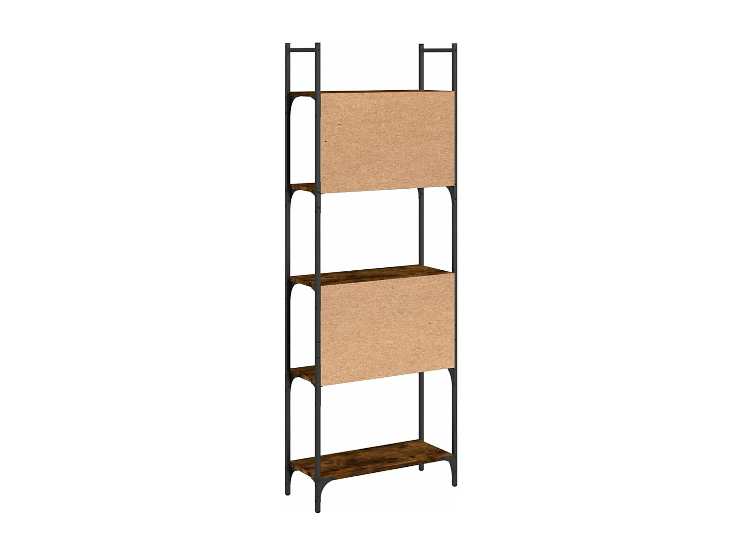 Bibliothèque à 5 niveaux chêne fumé 60,5x24x166,5 cm