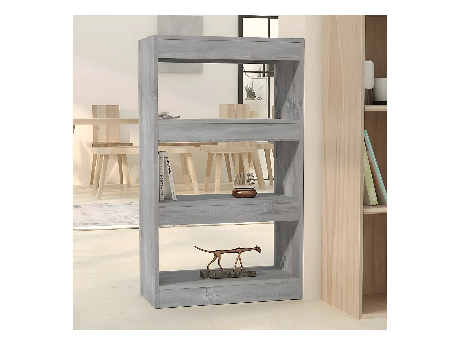 Bibliothèque/Séparateur de pièce Sonoma gris 60x30x103 cm