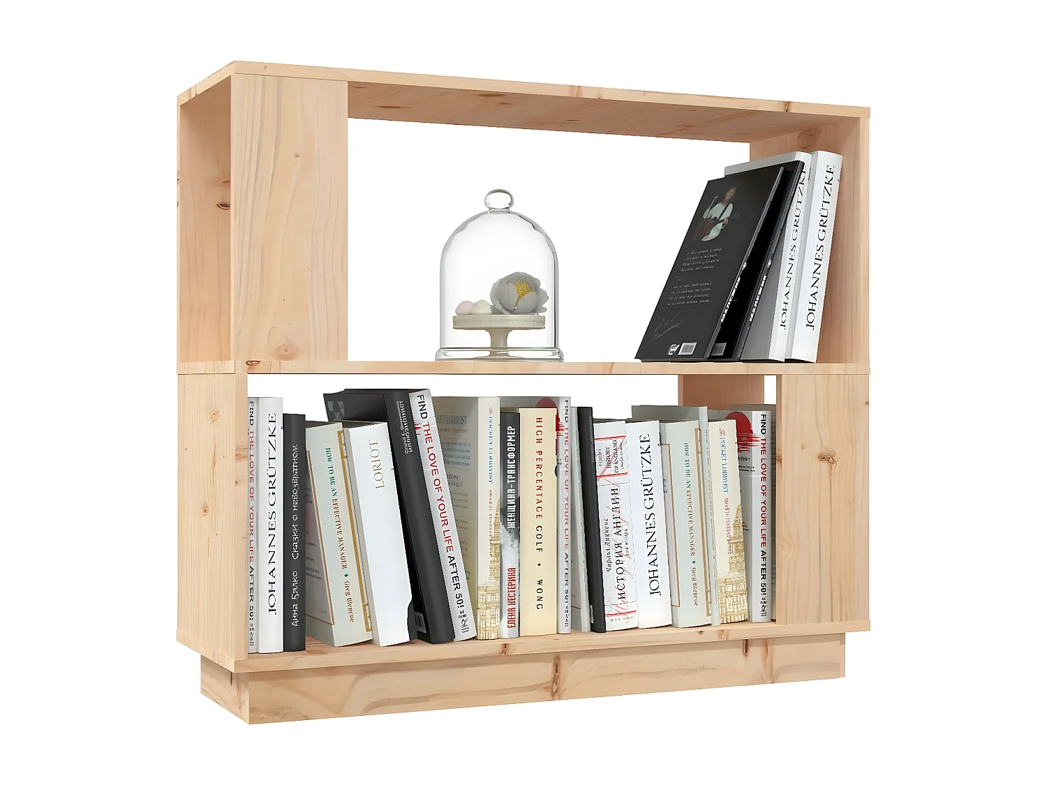 Boekenkast/kamerscherm 80x25x70 cm massief grenenhout