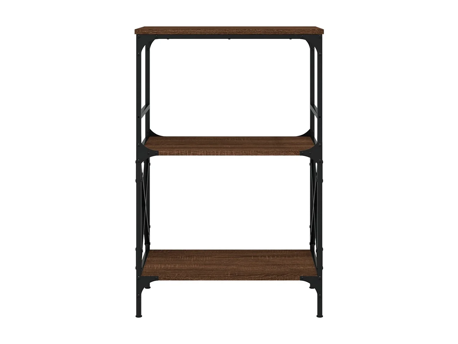 Boekenkast 3-laags 59x35x90,5 cm bewerkt hout bruin eikenkleur