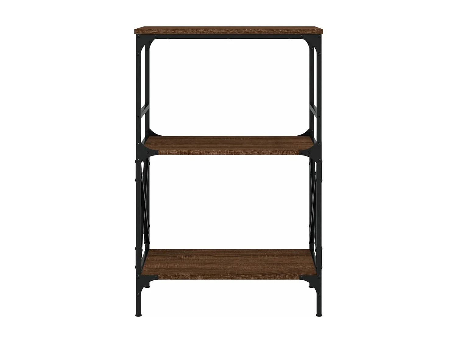 Boekenkast 3-laags 59x35x90,5 cm bewerkt hout bruin eikenkleur