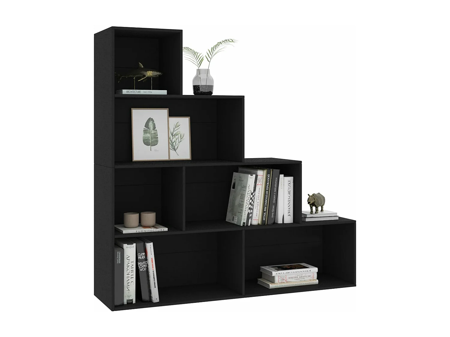 Bibliothèque/Séparateur de pièce Noir 155x24x160 cm Aggloméré