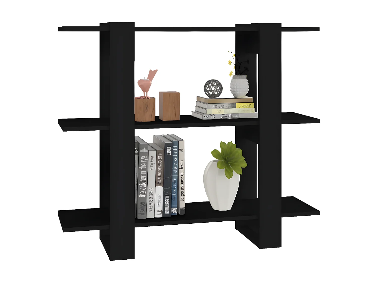 Bibliothèque/Séparateur de pièce Noir 100x30x87 cm