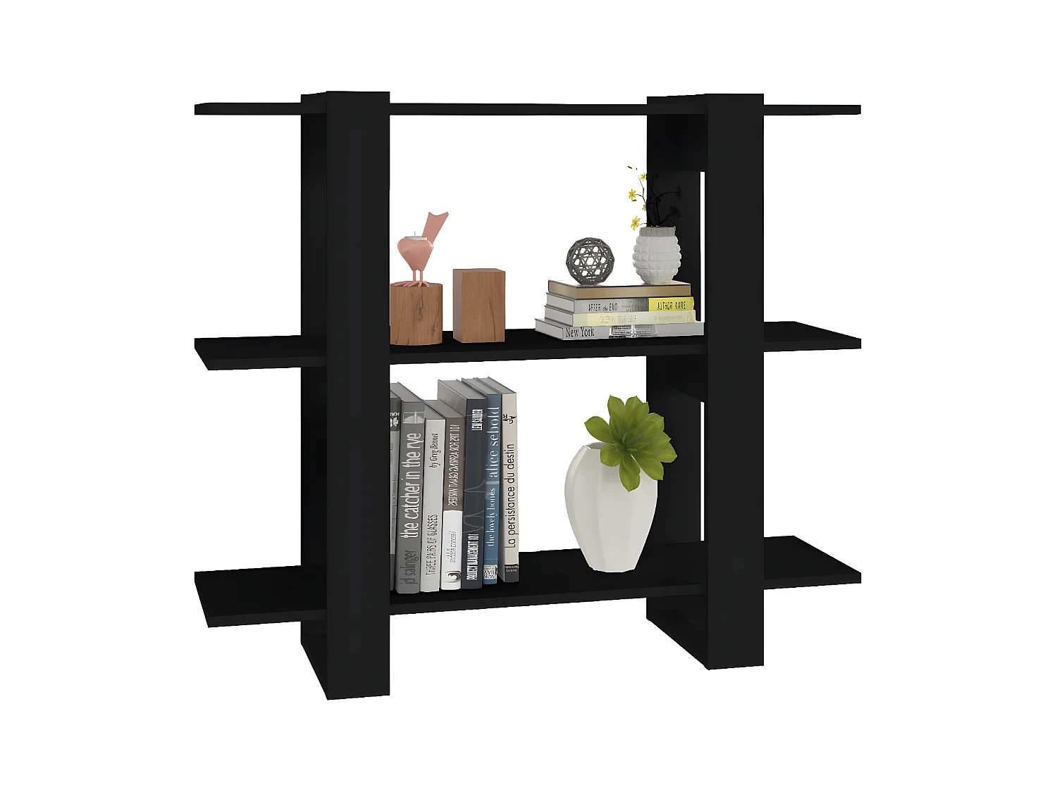 Bibliothèque/Séparateur de pièce Noir 100x30x87 cm