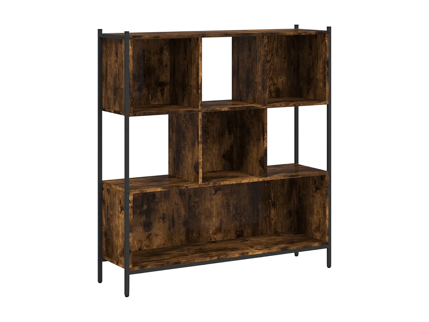 Bibliothèque chêne fumé 102x28x172 cm bois d'ingénierie