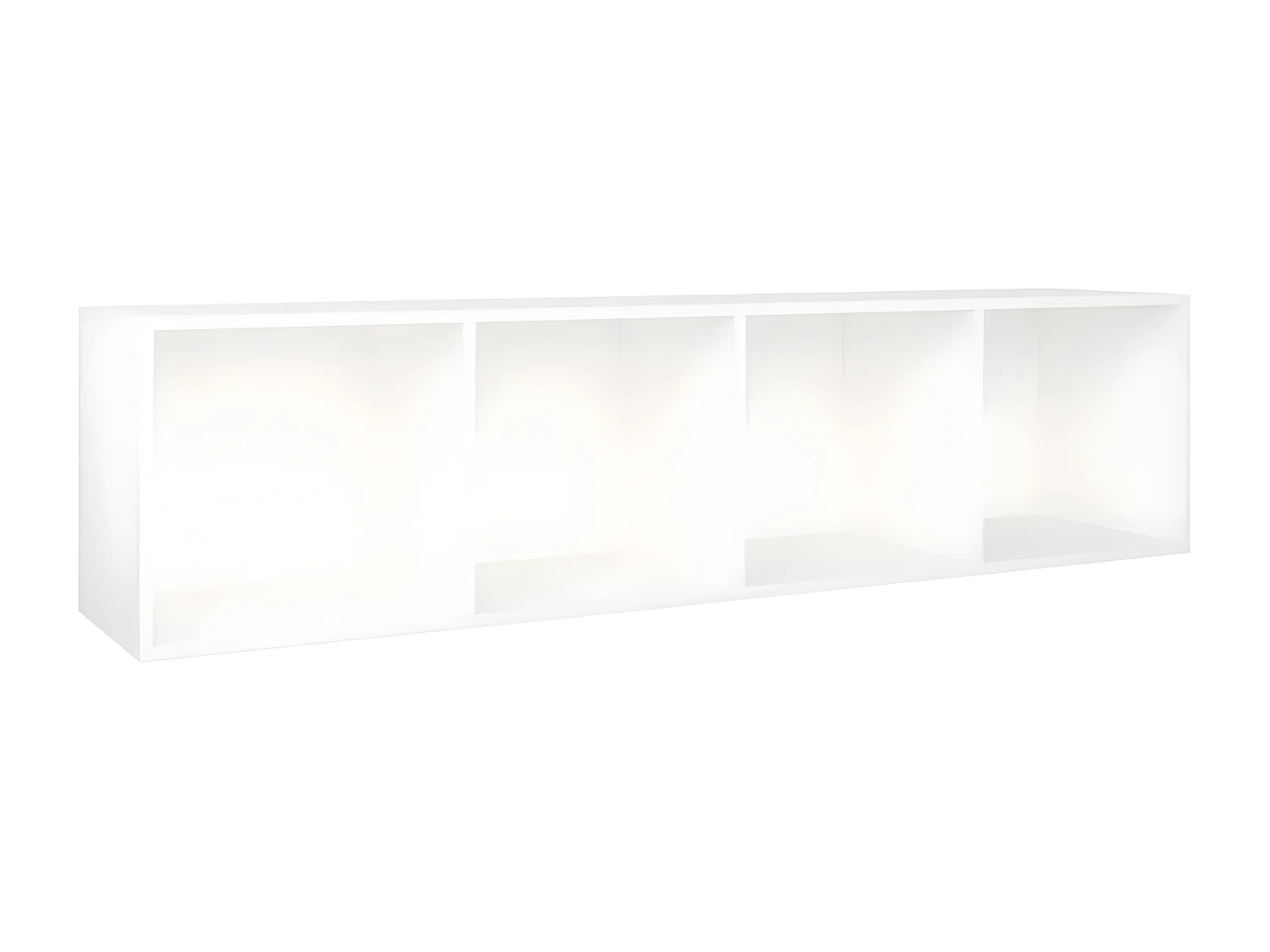 Boekenkast/tv-meubel 36x30x143 cm bewerkt hout wit