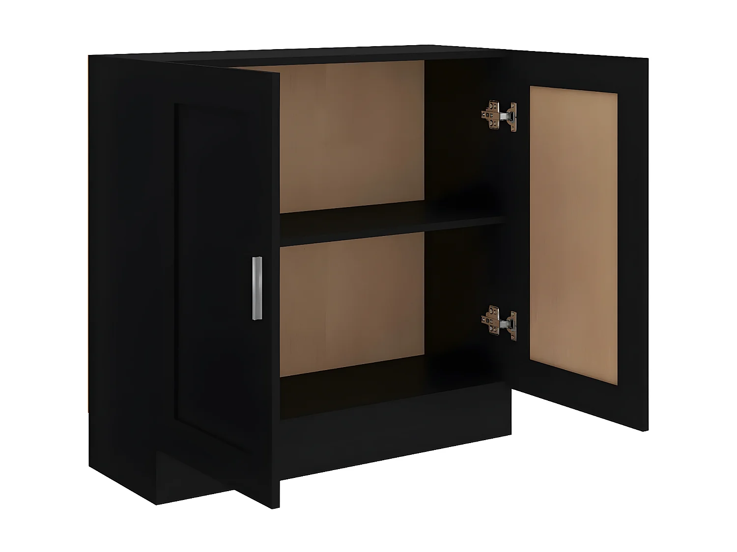 Bibliothèque Noir 82,5x30,5x80 cm Aggloméré