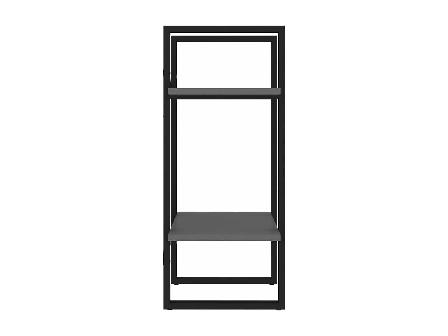 Bibliothèque à 2 niveaux Gris 40x30x70 cm Aggloméré