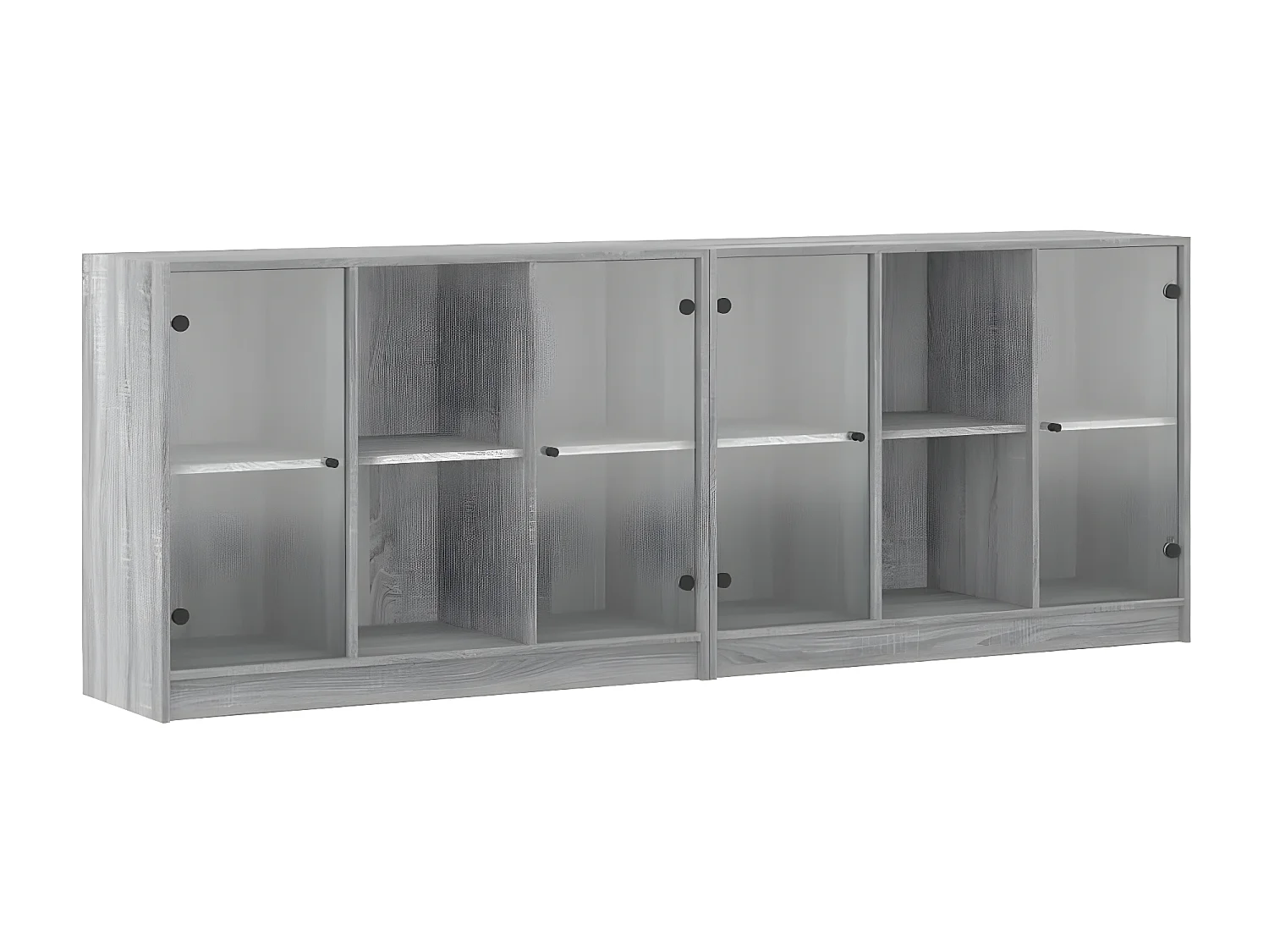 Estantería con puertas madera gris Sonoma 204x37x75 cm